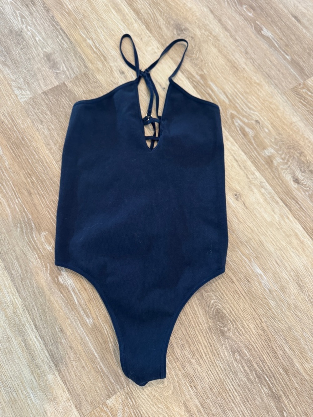 NWOT Free People Movement Navy Strappy Bodysuit M/L